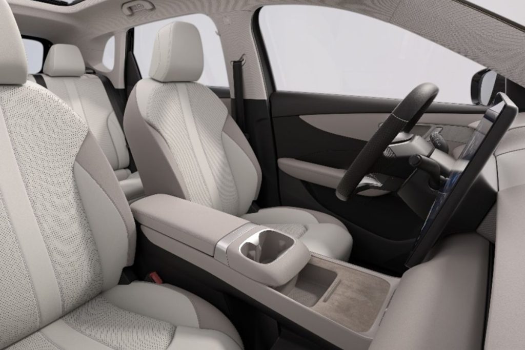 MG ES5 design intérieur sièges