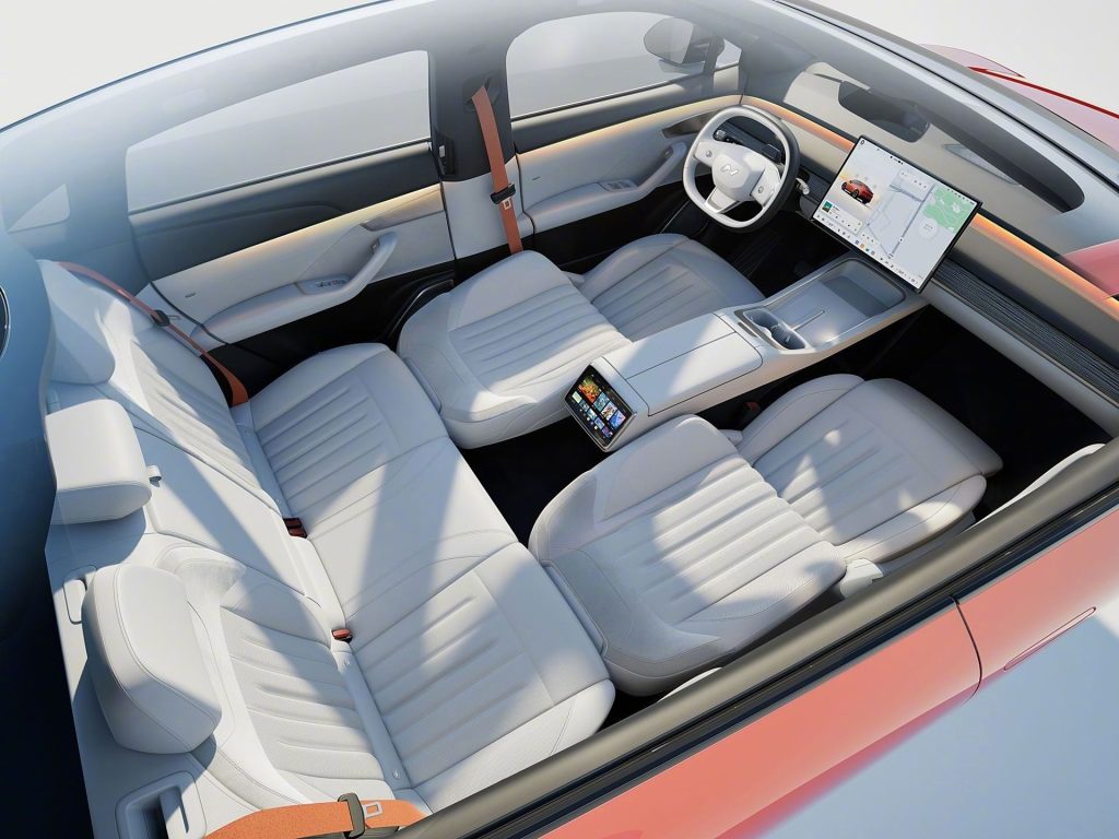Onvo L60 design intérieur volant et sièges
