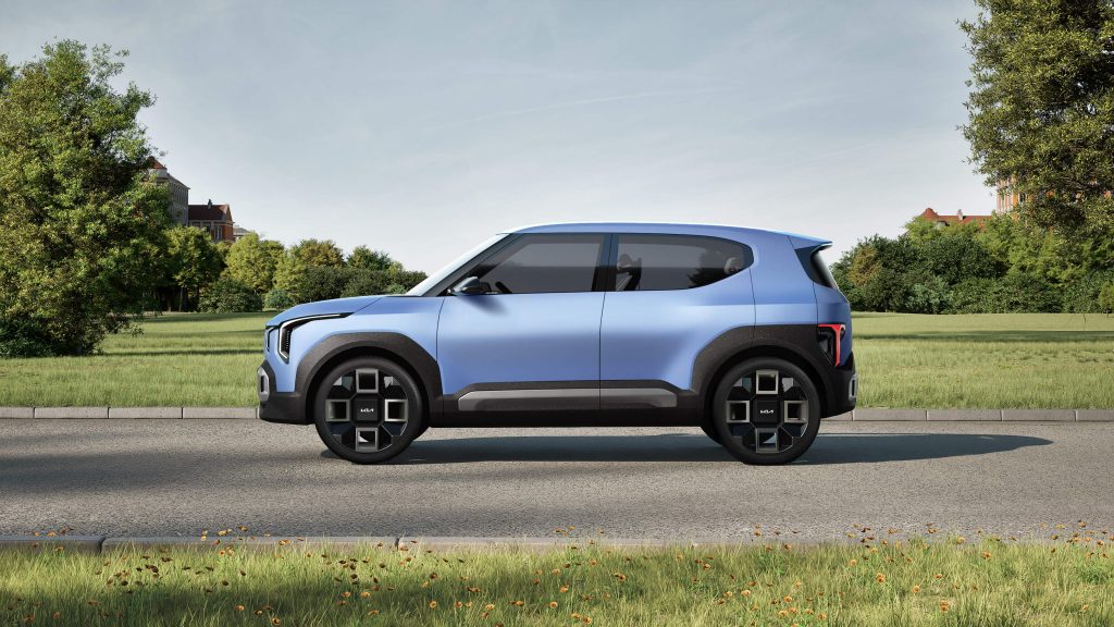 KIA EV2 design extérieur vu de profil