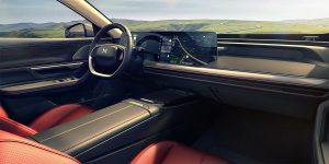Xpeng p7 vue intérieur volant