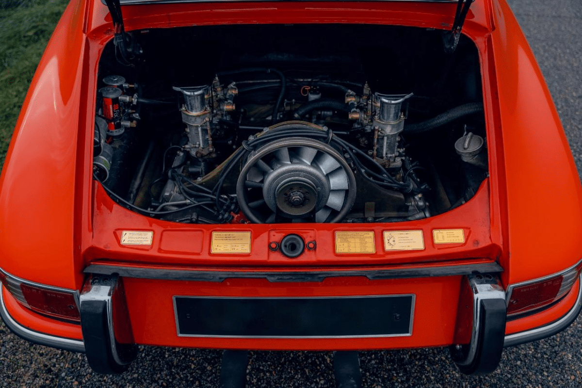 PORSCHE 911 2.0 SWB - 1967 vue du moteur