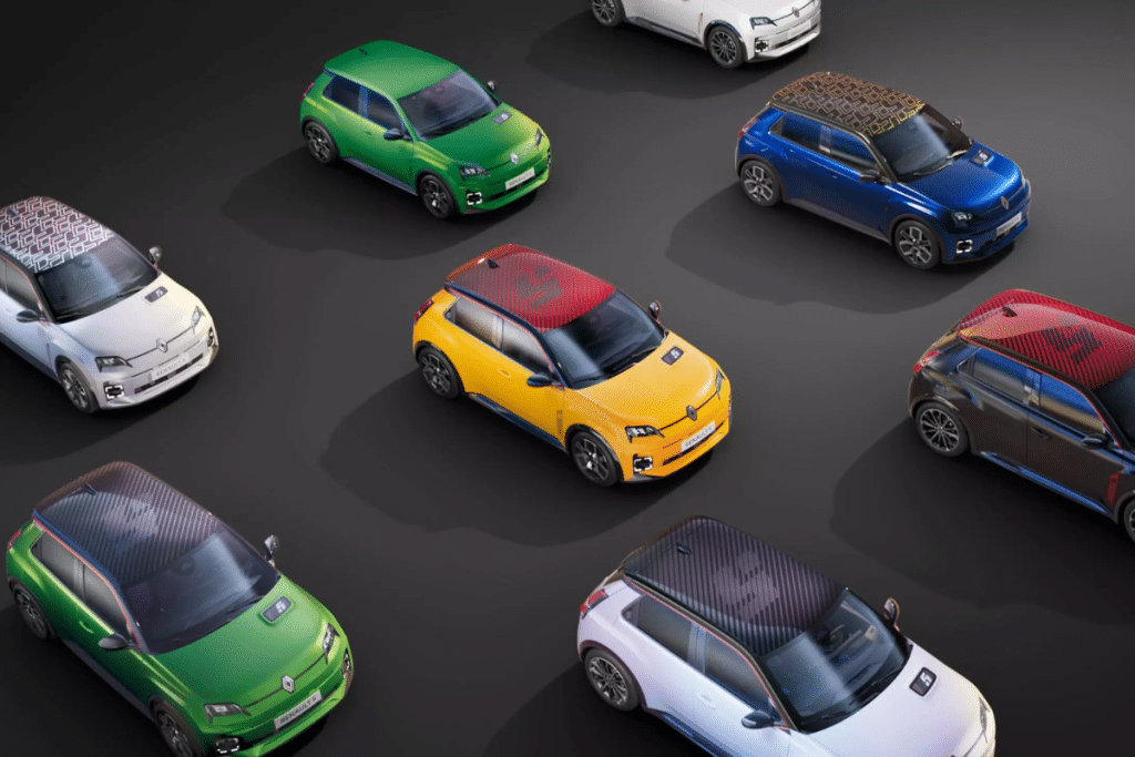 Renault 5 E-Tech vue du haut