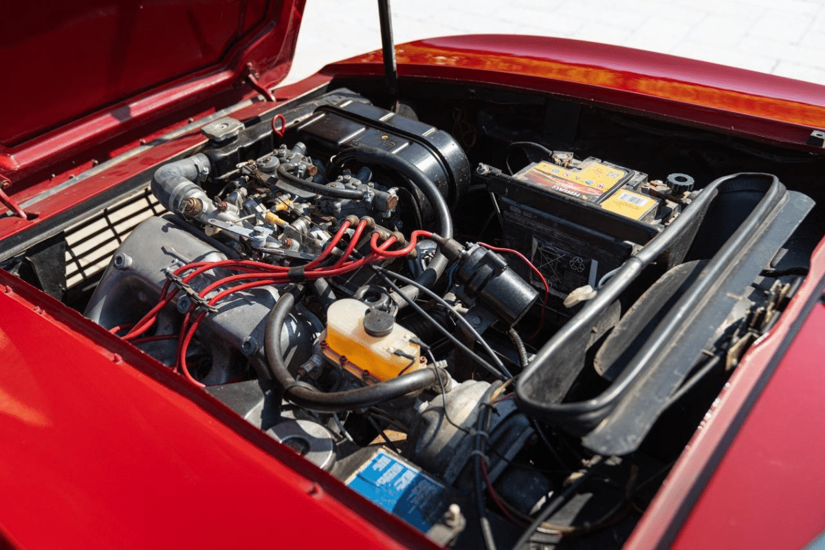 LANCIA Fulvia SPORT S ZAGATO - 1971 vue du moteur