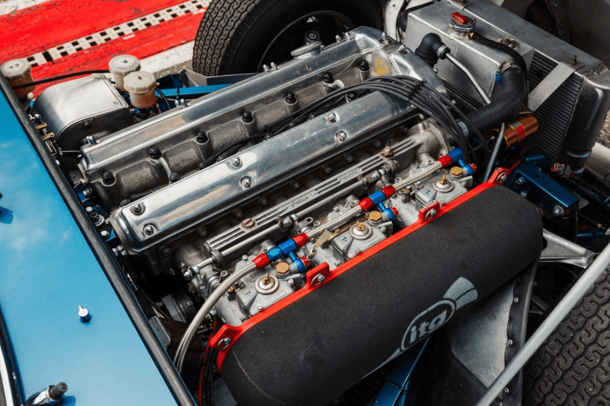 JAGUAR Type E Semi Lightweight - 1963 vue du moteur