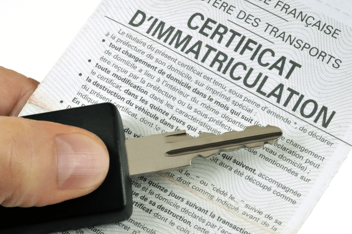 certificat d’immatriculation
