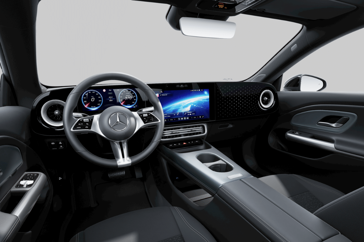 Mercedes CLA électrique vue du volant