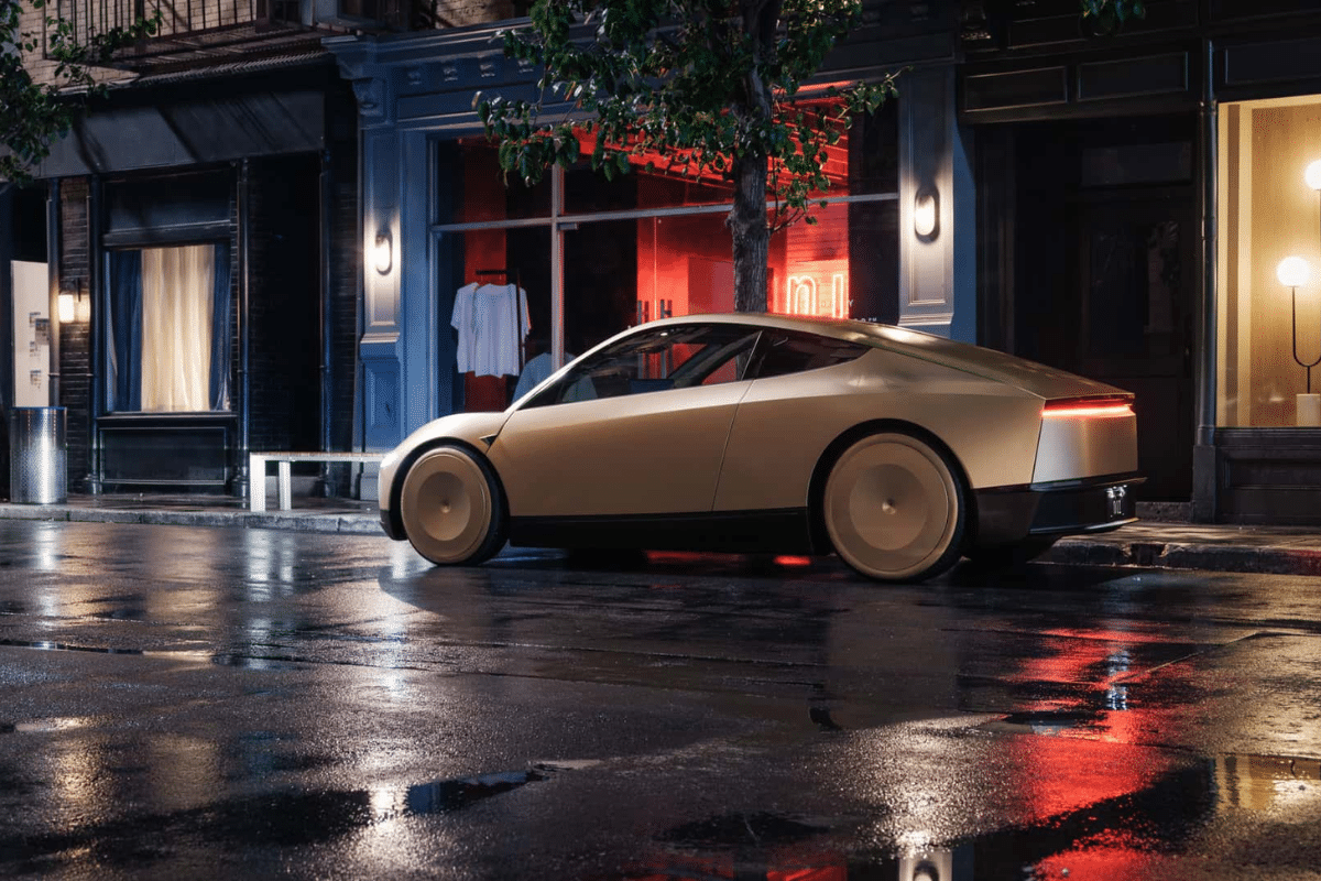 Tesla Cybercab vue arrière