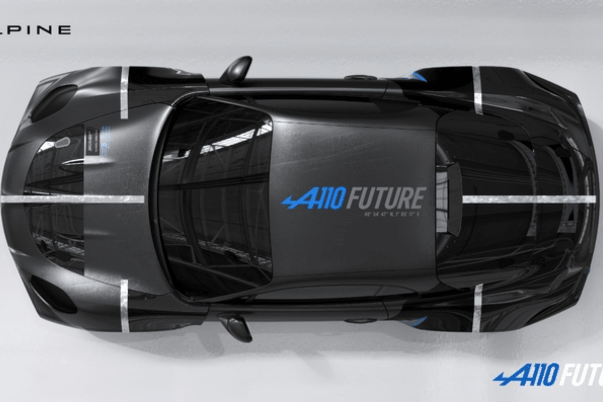 Alpine A110 électrique vue de profil