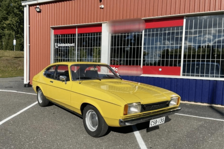 Une Ford Capri 1600 XL de 1974 en boîte manuelle est disponible depuis la Finlande