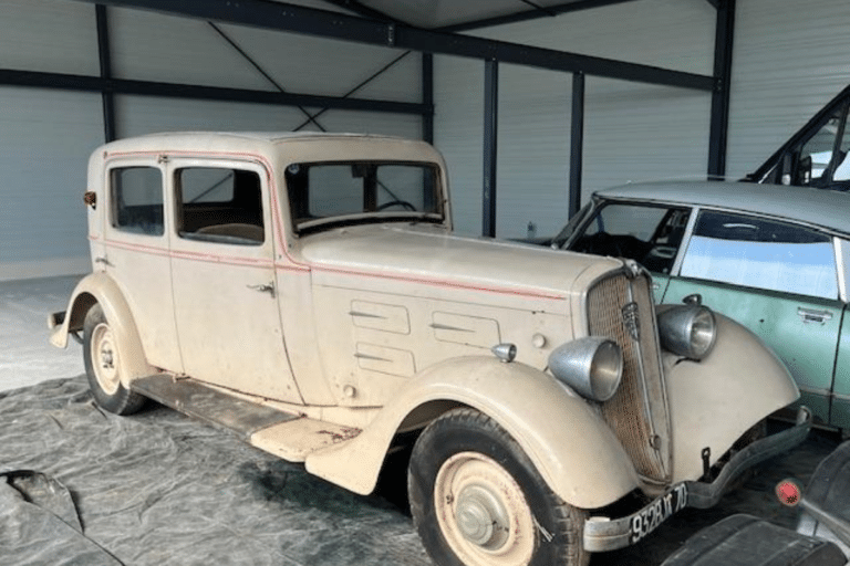 Cette Peugeot 601 C de 1934 affiche 19 659 km, mais elle devra reprendre vie après des années de garage