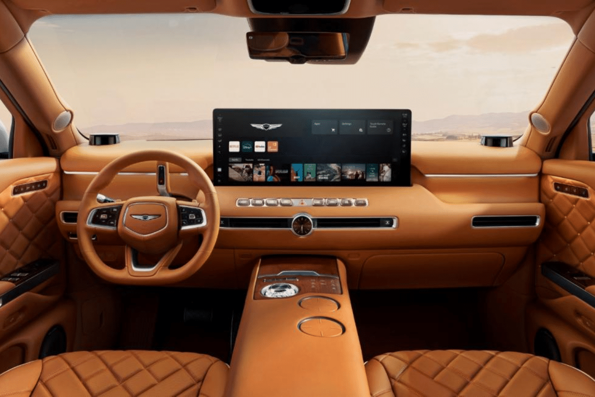 Genesis GV90 vue du volant