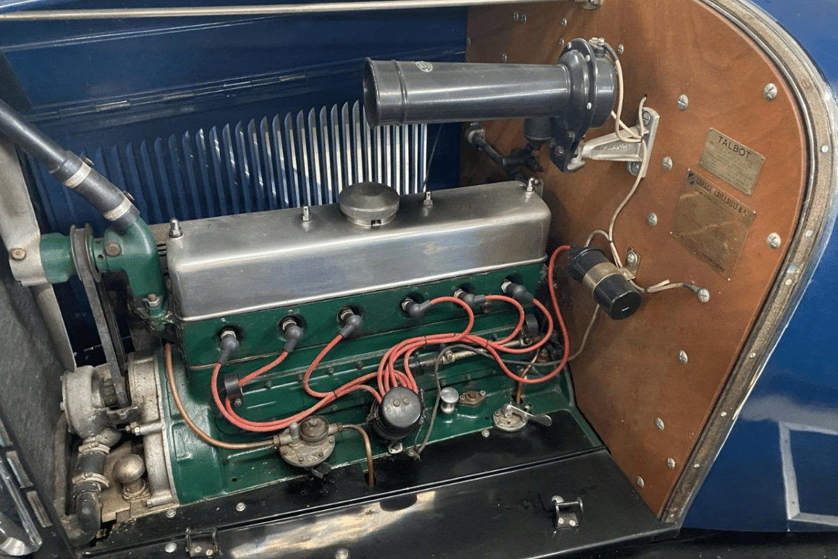 TALBOT M67 11-6 14cv - 1930 vue du moteur