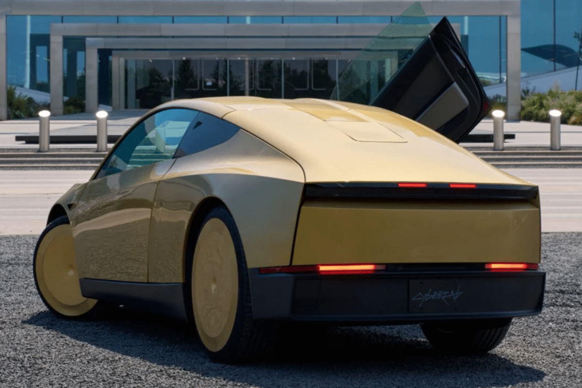 Tesla Cybercab vue arrière