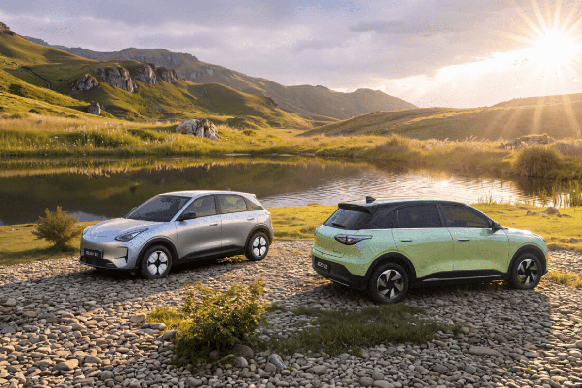 Geely E2 vue de profil