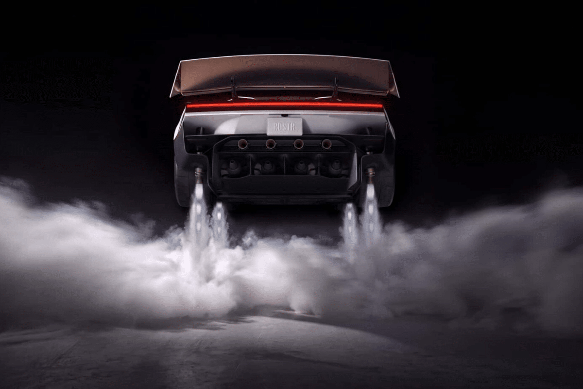 Tesla Roadster vue du ciel